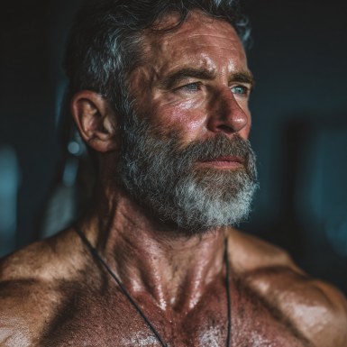 Літні люди займаються йогою в парку